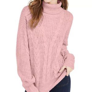 Crave Fame Cable Knit Turtle Neck Sweater NWT Size M Juniors